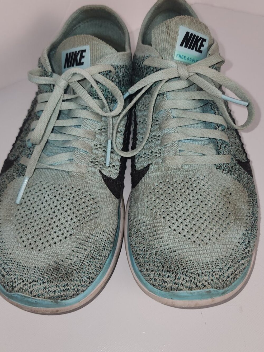 Nike Free 4.0 Flyknit Womens 10 Light Blue Shoes Running Athletic 631050-403 - Picture 4 of 9